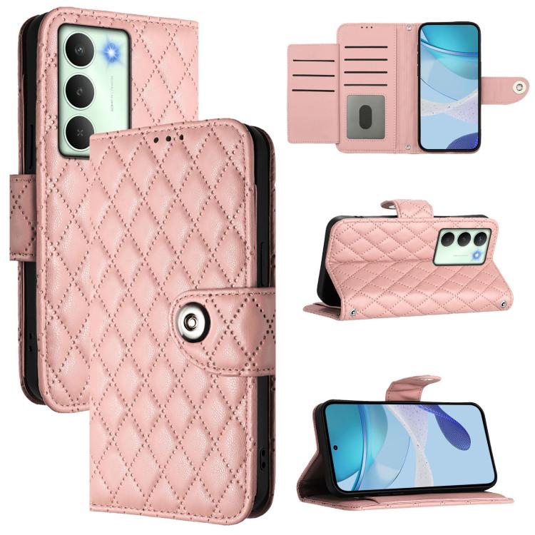 Rhombic Texture Flip Leather Phone Case with Lanyard, For Realme P4 5G, For Realme 15T 5G Global, For Realme C71 4G India, For Realme 15 / 15 Pro 5G Global, For Realme C71 4G Global, For Realme Neo7 Turbo 5G, For Realme V70 / 14x Global / C75 5G       ...