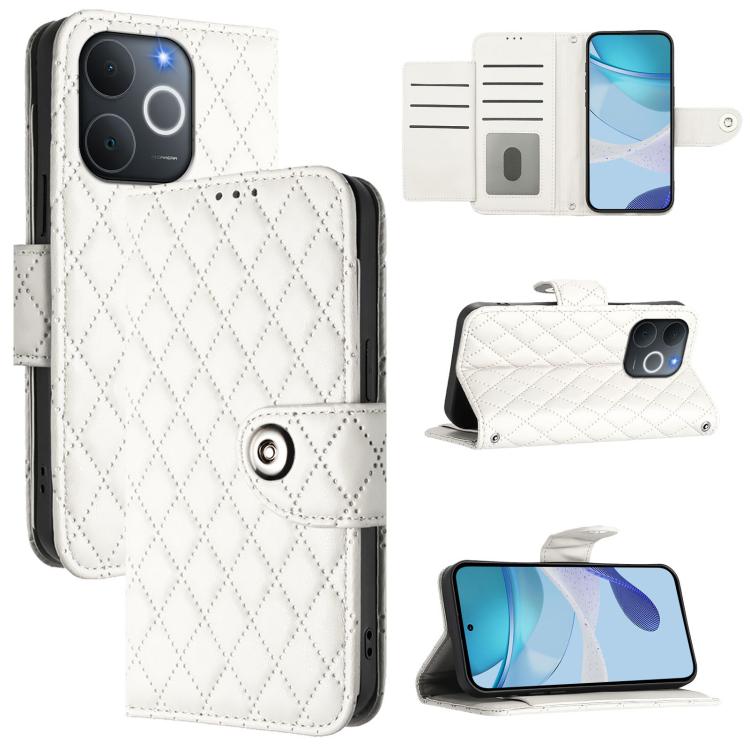 Rhombic Texture Flip Leather Phone Case with Lanyard, For Realme 16T 5G Global, For Realme C100 5G / C85 5G Global, For Realme 16 Pro+ 5G Global, For Realme 16 Pro 5G Global, For Realme P4x 5G / OnePlus Nord CE6 Lite, For Realme Note 70 4G / 70T 4G    ...