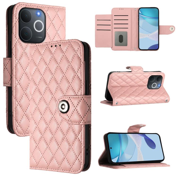 Rhombic Texture Flip Leather Phone Case with Lanyard, For Realme 16T 5G Global, For Realme C100 5G / C85 5G Global, For Realme 16 Pro+ 5G Global, For Realme 16 Pro 5G Global, For Realme P4x 5G / OnePlus Nord CE6 Lite, For Realme Note 70 4G / 70T 4G    ...