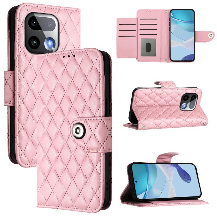 Rhombic Texture Flip Leather Phone Case with Lanyard, For Realme 16T 5G Global, For Realme C100 5G / C85 5G Global, For Realme 16 Pro+ 5G Global, For Realme 16 Pro 5G Global, For Realme P4x 5G / OnePlus Nord CE6 Lite, For Realme Note 70 4G / 70T 4G    ...