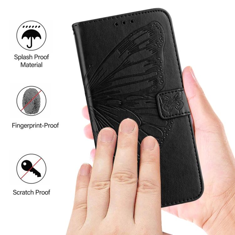 Embossed Butterfly Leather Phone Case, For Redmi Note 14 Pro 4G, For Redmi Note 14 4G 163.25mm, For Redmi K70 Ultra 5G Global, For Redmi 13 4G
