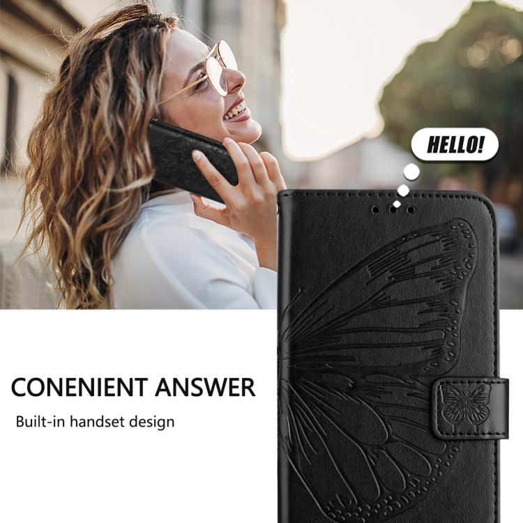 Embossed Butterfly Leather Phone Case, For Redmi Note 14 Pro 4G, For Redmi Note 14 4G 163.25mm, For Redmi K70 Ultra 5G Global, For Redmi 13 4G