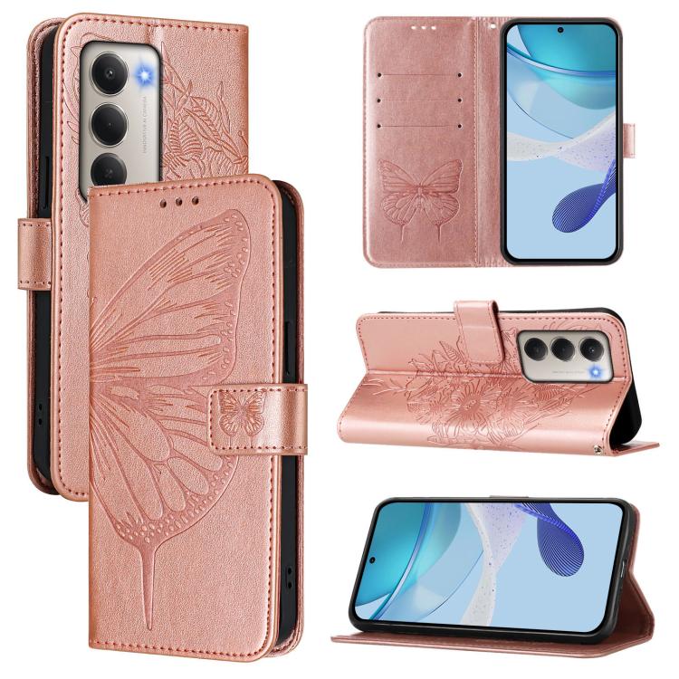 Embossed Butterfly Leather Phone Case, For Redmi Note 15 4G / 5G Global 164mm, For Redmi Note 15 Pro 5G Global 163.6mm, For Redmi 15 5G Global / 15 4G SEA, For Redmi 15 5G / 4G EU 171mm, For Redmi Note 14 4G EU 164.84mm, For Redmi Note 14 Pro 5G Global