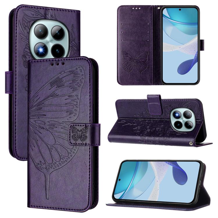 Embossed Butterfly Leather Phone Case, For Redmi K90 Max 5G, For Redmi A7 Pro 5G 171mm / Poco C81, For Redmi 15a 5G Global, For Redmi A5 4G 171.7mm / Poco C71 4G, For Redmi Turbo 5 5G Global / Poco X8 Pro, For Redmi Note 15 Pro+ 5G Global 163.3mm