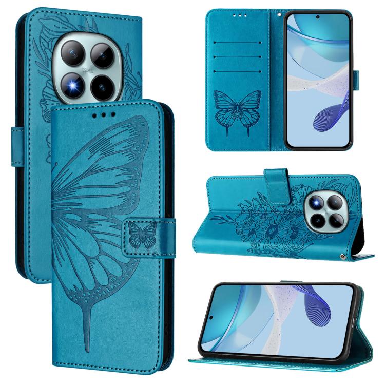 Embossed Butterfly Leather Phone Case, For Redmi K90 Max 5G, For Redmi A7 Pro 5G 171mm / Poco C81, For Redmi 15a 5G Global, For Redmi A5 4G 171.7mm / Poco C71 4G, For Redmi Turbo 5 5G Global / Poco X8 Pro, For Redmi Note 15 Pro+ 5G Global 163.3mm