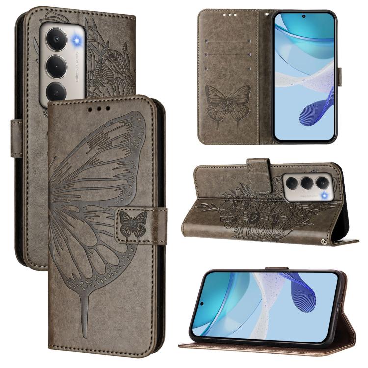 Embossed Butterfly Leather Phone Case, For Redmi Note 15 4G / 5G Global 164mm, For Redmi Note 15 Pro 5G Global 163.6mm, For Redmi 15 5G Global / 15 4G SEA, For Redmi 15 5G / 4G EU 171mm, For Redmi Note 14 4G EU 164.84mm, For Redmi Note 14 Pro 5G Global