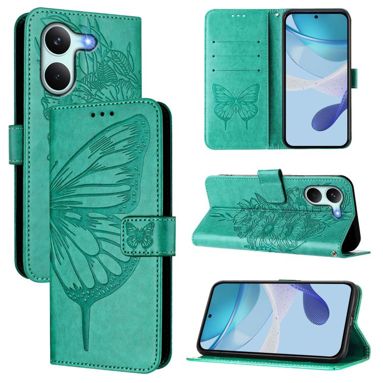 Embossed Butterfly Leather Phone Case, For Redmi K90 Max 5G, For Redmi A7 Pro 5G 171mm / Poco C81, For Redmi 15a 5G Global, For Redmi A5 4G 171.7mm / Poco C71 4G, For Redmi Turbo 5 5G Global / Poco X8 Pro, For Redmi Note 15 Pro+ 5G Global 163.3mm