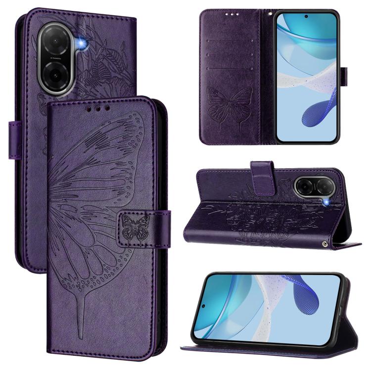 Embossed Butterfly Leather Phone Case, For Redmi K90 Max 5G, For Redmi A7 Pro 5G 171mm / Poco C81, For Redmi 15a 5G Global, For Redmi A5 4G 171.7mm / Poco C71 4G, For Redmi Turbo 5 5G Global / Poco X8 Pro, For Redmi Note 15 Pro+ 5G Global 163.3mm