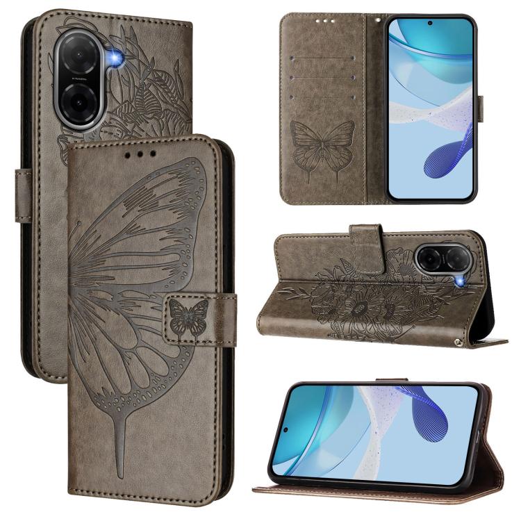Embossed Butterfly Leather Phone Case, For Redmi K90 Max 5G, For Redmi A7 Pro 5G 171mm / Poco C81, For Redmi 15a 5G Global, For Redmi A5 4G 171.7mm / Poco C71 4G, For Redmi Turbo 5 5G Global / Poco X8 Pro, For Redmi Note 15 Pro+ 5G Global 163.3mm