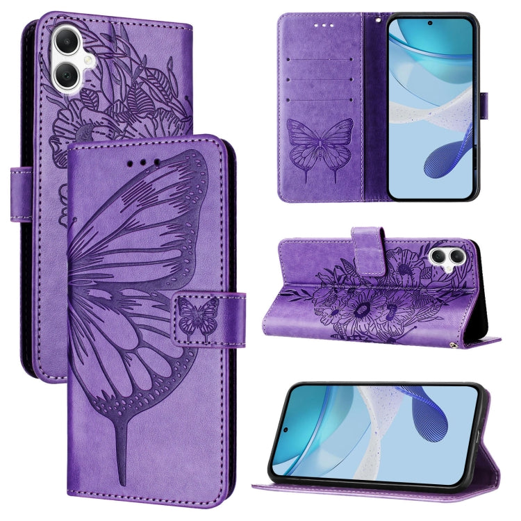 Embossed Butterfly Leather Phone Case, For Samsung Galaxy A56 5G Global, For Samsung Galaxy A26 5G Global, For Samsung Galaxy A16 5G, For Samsung Galaxy A06 4G