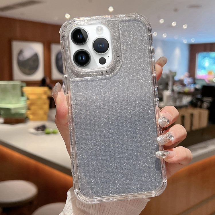 TPU + PC + Glitter Paper Full Coverage Phone Case, For iPhone 14 Pro Max, For iPhone 13 Pro Max, For iPhone 13 Pro, For iPhone 13, For iPhone 12 / 12 Pro, For iPhone 12 Pro Max, For iPhone 11