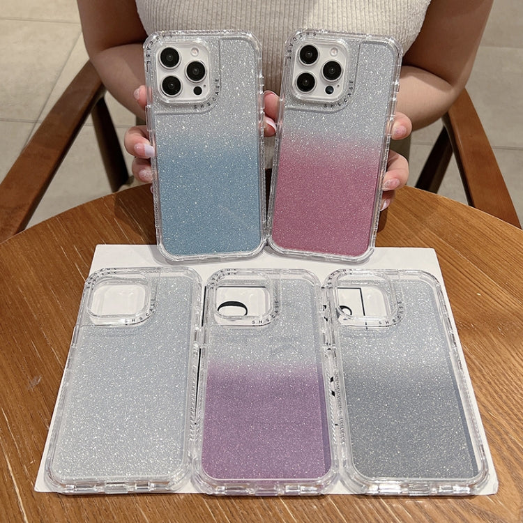 TPU + PC + Glitter Paper Full Coverage Phone Case, For iPhone 14 Pro Max, For iPhone 13 Pro Max, For iPhone 13 Pro, For iPhone 13, For iPhone 12 / 12 Pro, For iPhone 12 Pro Max, For iPhone 11