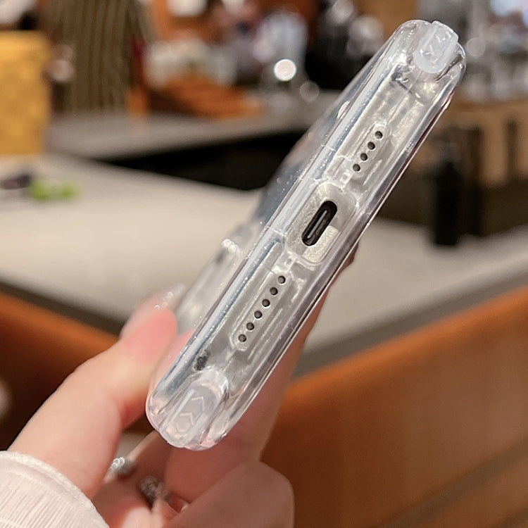 TPU + PC + Glitter Paper Full Coverage Phone Case, For iPhone 14 Pro Max, For iPhone 13 Pro Max, For iPhone 13 Pro, For iPhone 13, For iPhone 12 / 12 Pro, For iPhone 12 Pro Max, For iPhone 11