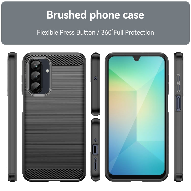 Carbon Fiber Brushed Texture TPU Phone Case, For Samsung Galaxy A26 5G, For Samsung Galaxy A36 5G, For Samsung Galaxy A06 4G