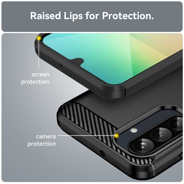 Carbon Fiber Brushed Texture TPU Phone Case, For Samsung Galaxy A26 5G, For Samsung Galaxy A36 5G, For Samsung Galaxy A06 4G