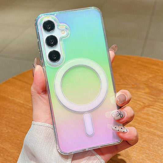 Gradient Color MagSafe Airbag Full Coverage Phone Case, For Galaxy S26 FE 5G, For Samsung Galaxy S26+ 5G, For Samsung Galaxy S26 Ultra 5G, For Samsung Galaxy S26 5G, For Samsung Galaxy S25 FE 5G, For Samsung Galaxy S25 Edge 5G, For Samsung Galaxy S25 5...