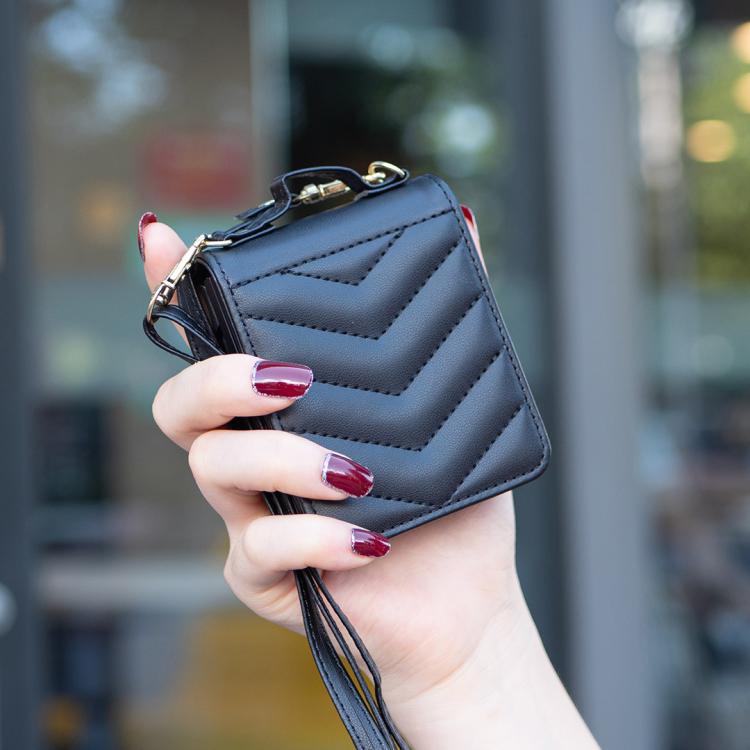 Wave-shaped Crossbody Lanyard Leather Phone Case, For Galaxy Z Flip8 5G, For Samsung Galaxy Z Flip7 FE / Flip6, For Samsung Galaxy Z Flip7, For Samsung Galaxy Z Flip5, For Samsung Galaxy Z Flip4, For Samsung Galaxy Z Flip3