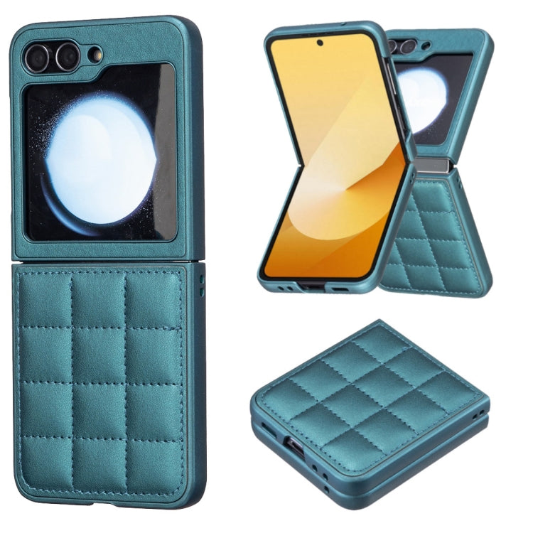 Square-shaped Leather Back Cover Phone Case, For Samsung Galaxy Z Flip6 / Flip7 FE, For Samsung Galaxy Z Flip5, For Samsung Galaxy Z Flip4, For Samsung Galaxy Z Flip3
