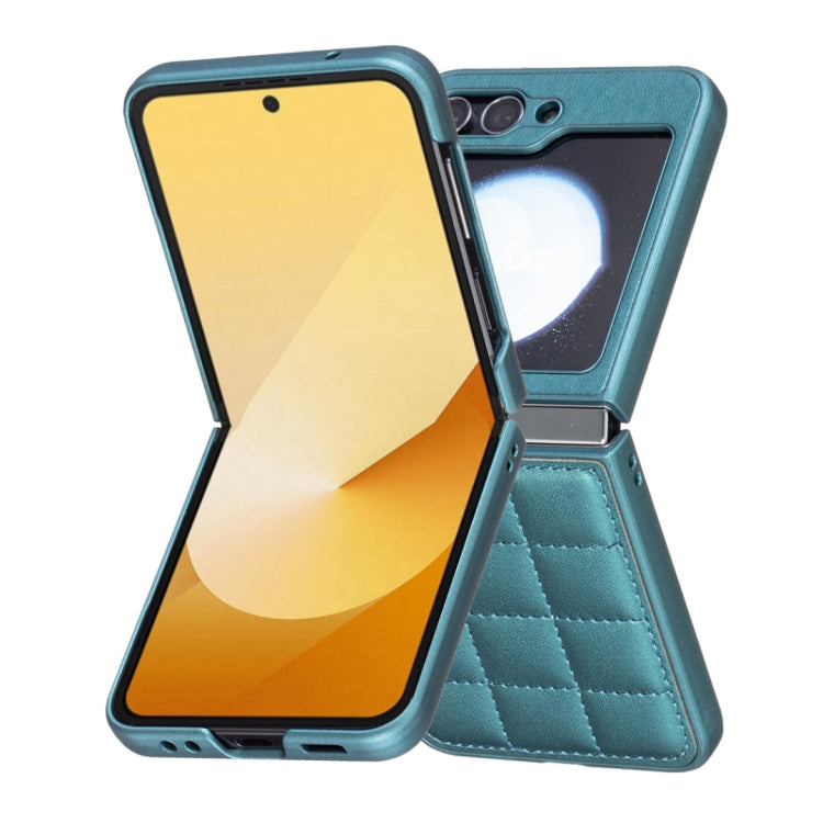 Square-shaped Leather Back Cover Phone Case, For Samsung Galaxy Z Flip6 / Flip7 FE, For Samsung Galaxy Z Flip5, For Samsung Galaxy Z Flip4, For Samsung Galaxy Z Flip3