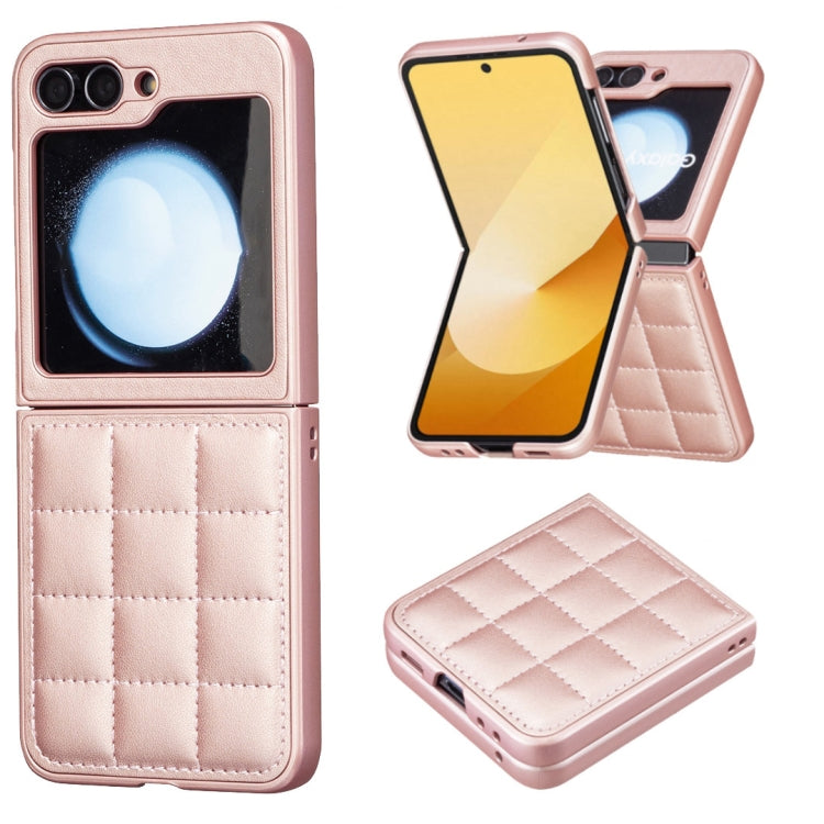 Square-shaped Leather Back Cover Phone Case, For Samsung Galaxy Z Flip6 / Flip7 FE, For Samsung Galaxy Z Flip5, For Samsung Galaxy Z Flip4, For Samsung Galaxy Z Flip3