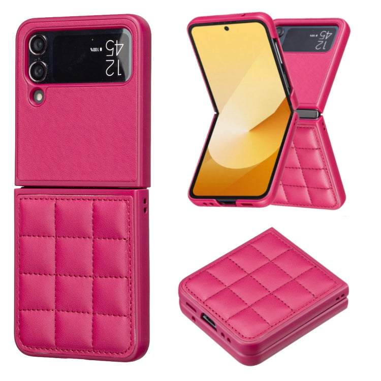 Square-shaped Leather Back Cover Phone Case, For Samsung Galaxy Z Flip6 / Flip7 FE, For Samsung Galaxy Z Flip5, For Samsung Galaxy Z Flip4, For Samsung Galaxy Z Flip3