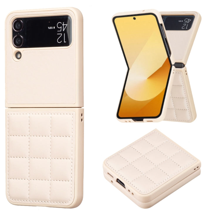Square-shaped Leather Back Cover Phone Case, For Samsung Galaxy Z Flip6 / Flip7 FE, For Samsung Galaxy Z Flip5, For Samsung Galaxy Z Flip4, For Samsung Galaxy Z Flip3