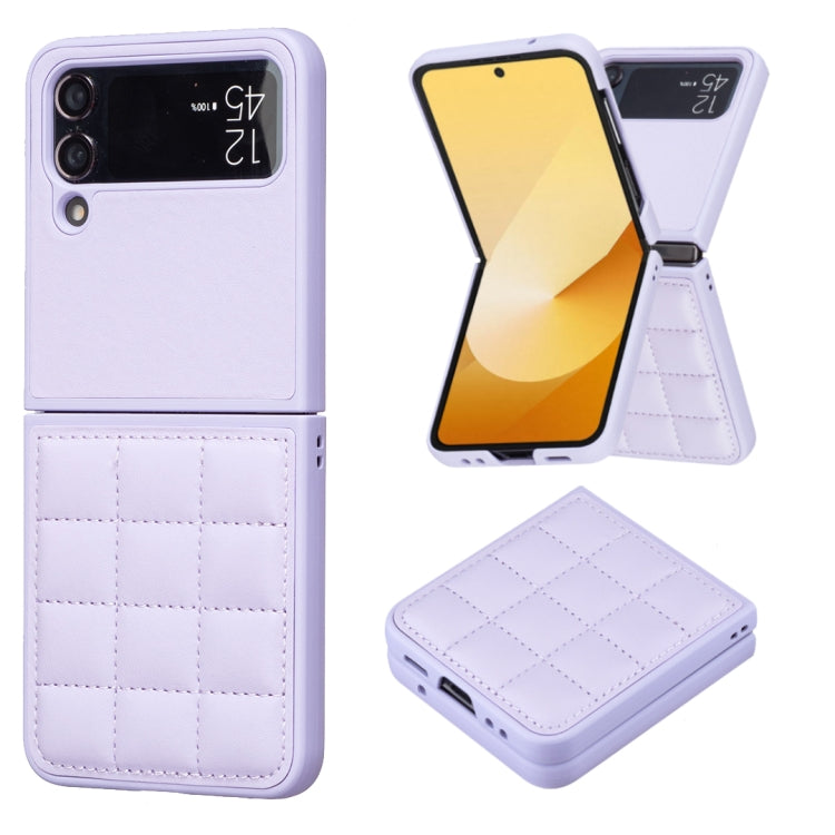 Square-shaped Leather Back Cover Phone Case, For Samsung Galaxy Z Flip6 / Flip7 FE, For Samsung Galaxy Z Flip5, For Samsung Galaxy Z Flip4, For Samsung Galaxy Z Flip3