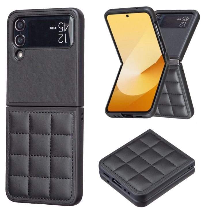 Square-shaped Leather Back Cover Phone Case, For Samsung Galaxy Z Flip6 / Flip7 FE, For Samsung Galaxy Z Flip5, For Samsung Galaxy Z Flip4, For Samsung Galaxy Z Flip3