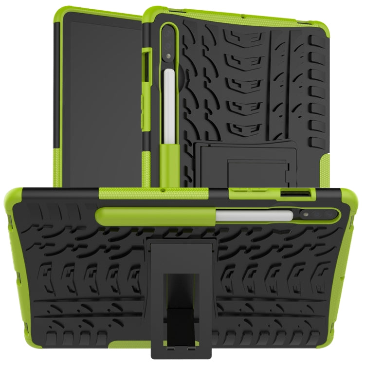Tire Texture Shockproof TPU+PC Protective Case with Holder, For Samsung Galaxy Tab S8 / Galaxy Tab S7 T870 / T875