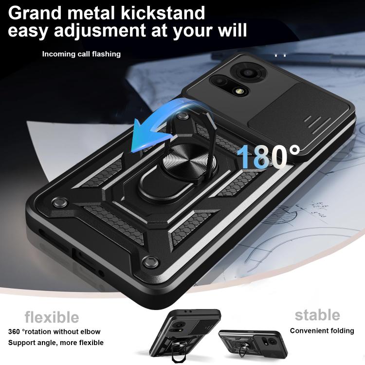 Sliding Camera Cover Design TPU+PC Phone Case, For TCL 50 NxtPaper / 50 Pro NxtPaper, For TCL 50 LE 4G, For TCL 50 SE, For TCL 405 / 406 / 408