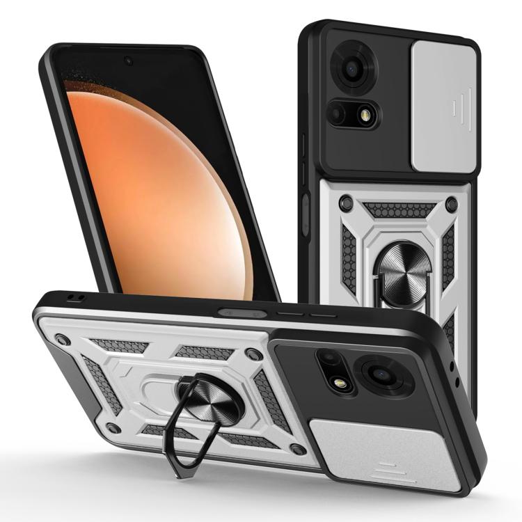 Sliding Camera Cover Design TPU+PC Phone Case, For TCL 50 NxtPaper / 50 Pro NxtPaper, For TCL 50 LE 4G, For TCL 50 SE, For TCL 405 / 406 / 408