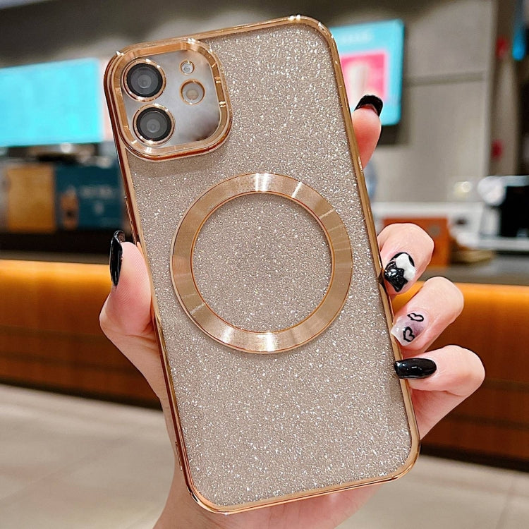 Electroplating Pure Color Glitter Powder MagSafe Phone Case, For iPhone 11 Pro Max, For iPhone 11, For iPhone 11 Pro