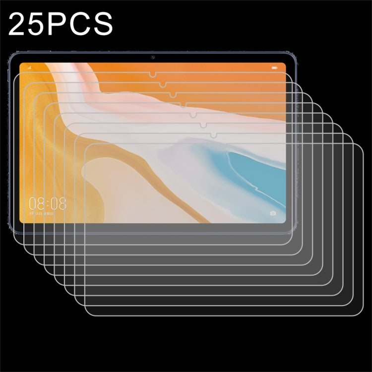 25 PCS 9H HD Explosion-proof Tempered Glass Film, For Huawei MatePad 10.8, For Huawei Tablet C5 8.0, For Huawei Tablet C5 10.4, For Huawei Tablet C3 8.0, For Samsung Galaxy Tab A7 T500
