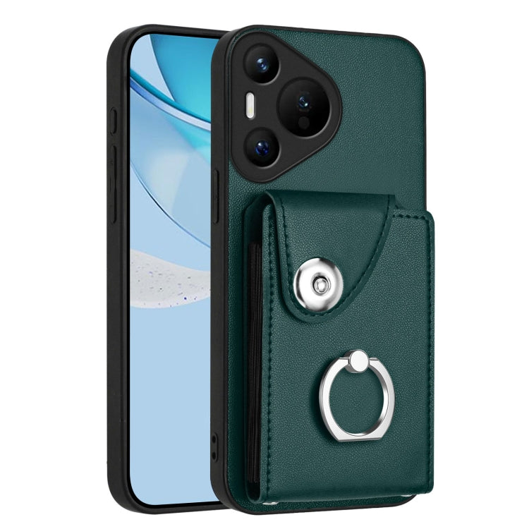 Organ Card Bag Ring Holder Phone Case, For Huawei Pura 70 Pro / 70 Pro+, For Huawei Pura 70 Ultra, For Huawei Pura 70