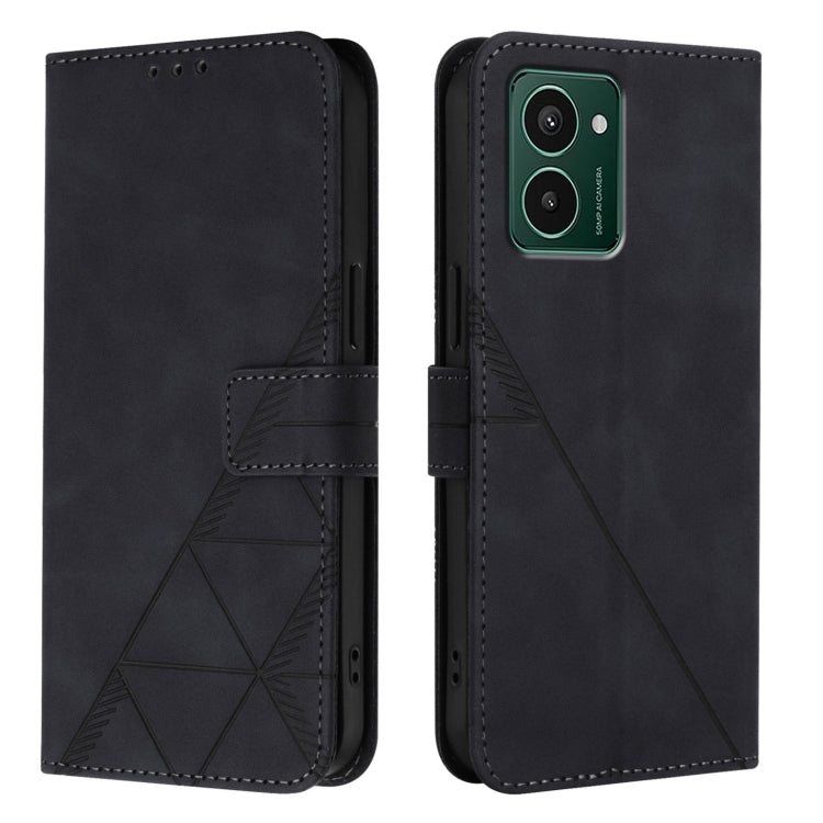Crossbody 3D Embossed Flip Leather Phone Case, For HMD Pulse Pro