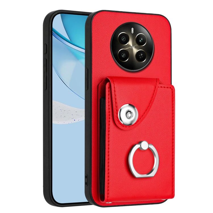 Organ Card Bag Ring Holder Phone Case, For Realme 12+ 5G India, For Realme P1 5G India, For Realme Narzo 70 Pro 5G India