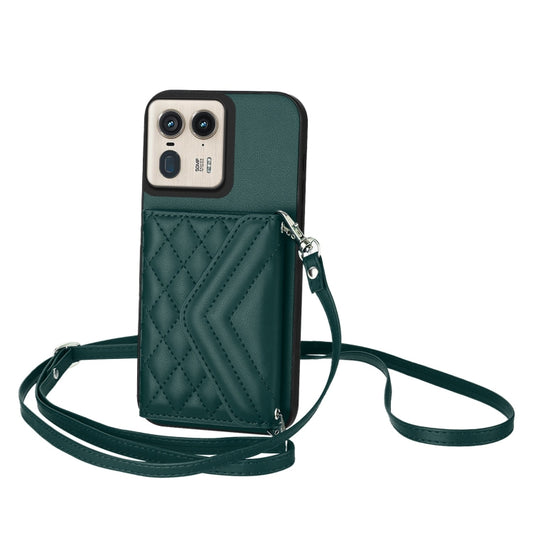 Rhombic Texture Card Bag RFID Phone Case with Long Lanyard, For Motorola Moto X50 Ultra, For Motorola Edge 50 Ultra EU Version, For Motorola Edge 50 Fusion Global, For Motorola Moto G 5G 2024, For Motorola Moto G Stylus 5G 2024                         ...