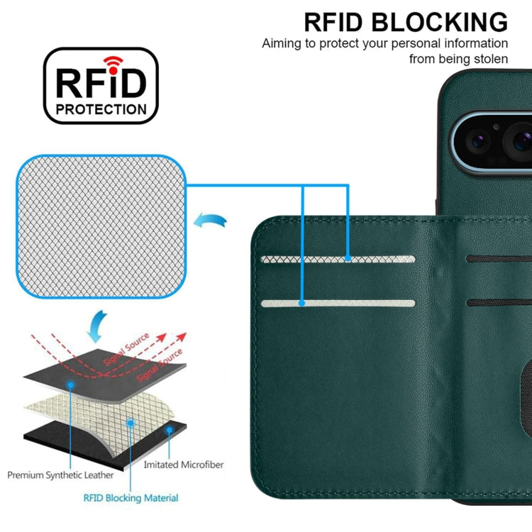Rhombic Texture Card Bag RFID Phone Case with Long Lanyard, For Google Pixel 9 Pro XL, For Google Pixel 9 / 9 Pro, For Google Pixel 8a, For Google Pixel 8 Pro, For Google Pixel 8