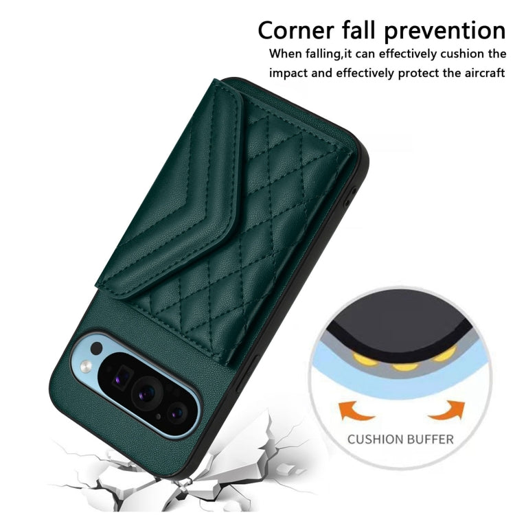 Rhombic Texture Card Bag RFID Phone Case with Long Lanyard, For Google Pixel 9 Pro XL, For Google Pixel 9 / 9 Pro, For Google Pixel 8a, For Google Pixel 8 Pro, For Google Pixel 8