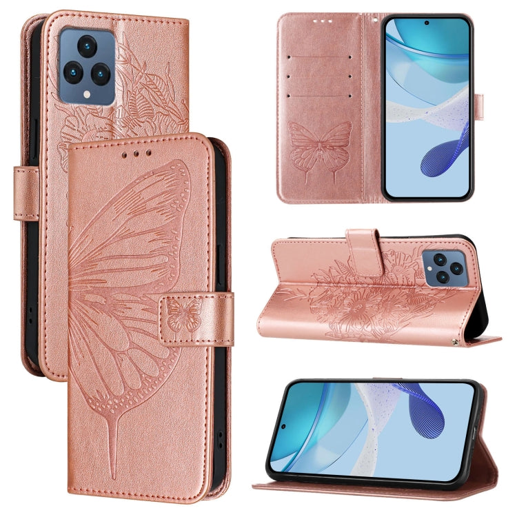 Embossed Butterfly Leather Phone Case, For T-Mobile REVVL 8 / T Phone 3 5G, For T-Mobile REVVL 7 Pro 5G, For T-Mobile REVVL 7 5G, For T-Mobile REVVL 6 Pro / 6x Pro, For T-Mobile REVVL 6 / 6x