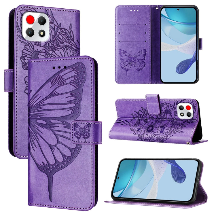 Embossed Butterfly Leather Phone Case, For T-Mobile REVVL 8 / T Phone 3 5G, For T-Mobile REVVL 7 Pro 5G, For T-Mobile REVVL 7 5G, For T-Mobile REVVL 6 Pro / 6x Pro, For T-Mobile REVVL 6 / 6x