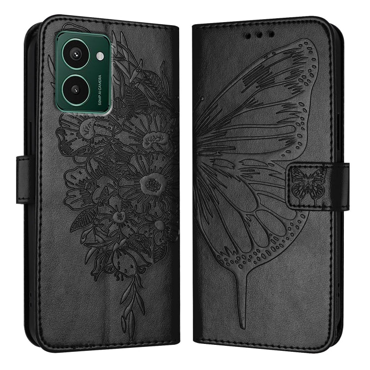 Embossed Butterfly Leather Phone Case, For HMD Pulse Pro