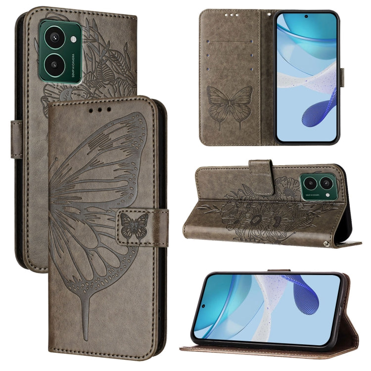 Embossed Butterfly Leather Phone Case, For HMD Pulse Pro