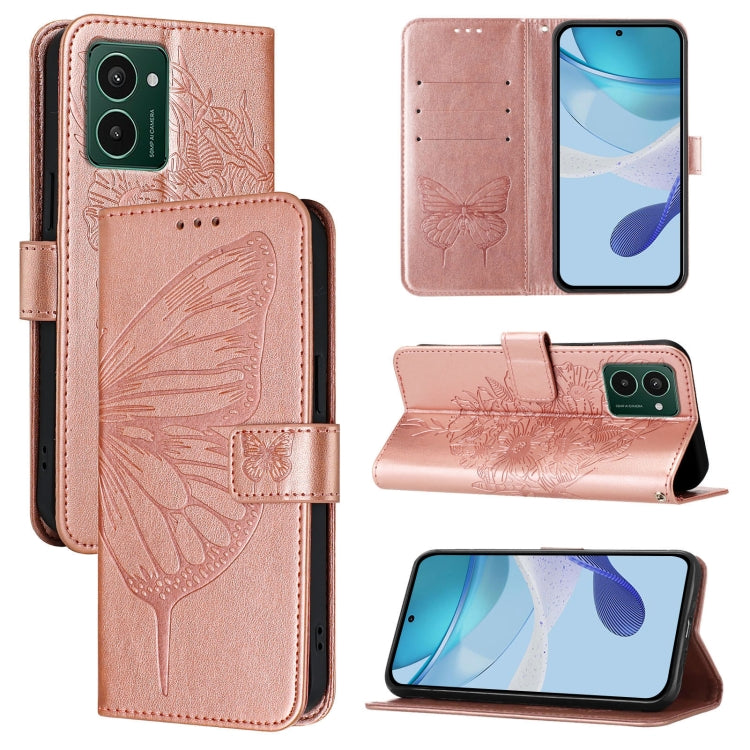 Embossed Butterfly Leather Phone Case, For HMD Pulse Pro