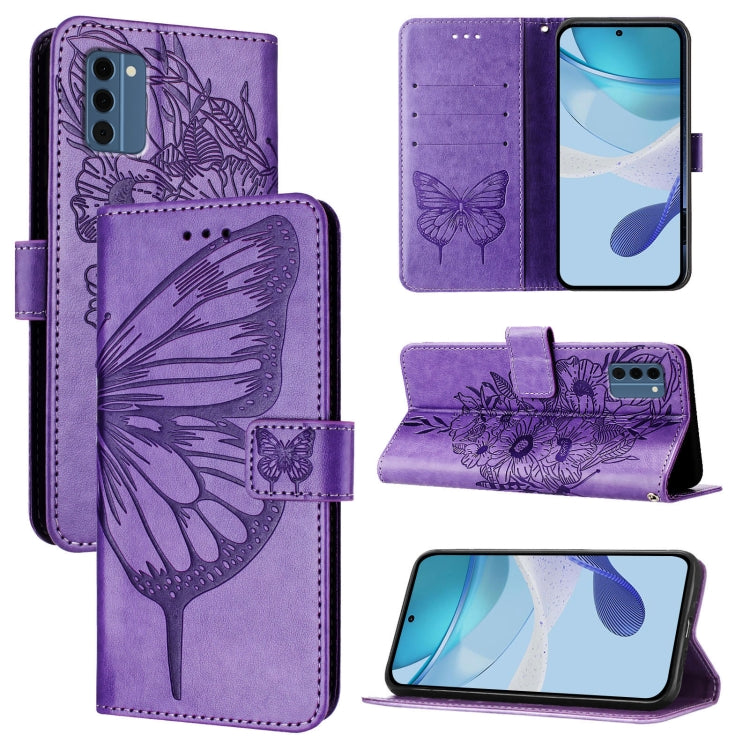 Embossed Butterfly Leather Phone Case, For Nokia G42 / G310, For Nokia C300, For Nokia G400