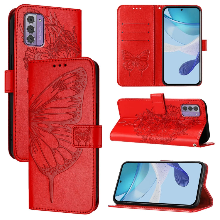 Embossed Butterfly Leather Phone Case, For Nokia G42 / G310, For Nokia C300, For Nokia G400