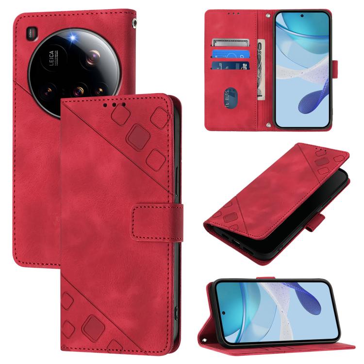 Skin-feel Embossed Leather Phone Case, For Xiaomi Poco X7 5G, For Xiaomi 15 Ultra, For Xiaomi Poco X7 Pro 5G, For Xiaomi Poco M7 Pro 5G Global, For Xiaomi 14T Pro, For Xiaomi 14T