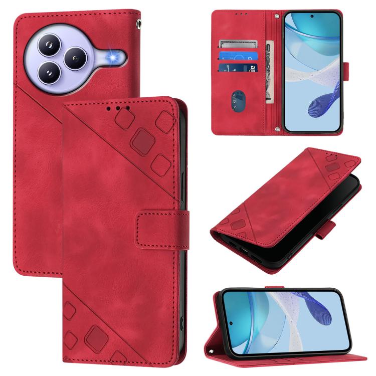 Skin-feel Embossed Leather Phone Case, For Xiaomi 17 Max 5G, For Xiaomi 17T Pro 5G, For Xiaomi Poco M7 4G 169mm, For Xiaomi 15T Pro 5G, For Xiaomi 15T 5G, For Xiaomi Civi 5 Pro 5G, For Xiaomi 15S Pro 5G, For Xiaomi Poco M7 5G / C75 4G