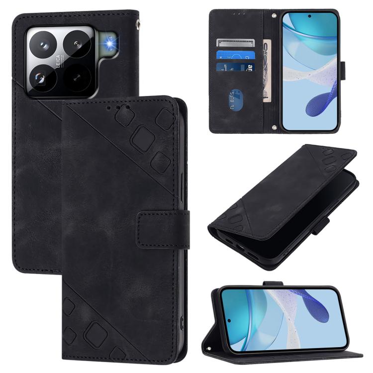 Skin-feel Embossed Leather Phone Case, For Xiaomi 17 Max 5G, For Xiaomi 17T Pro 5G, For Xiaomi Poco M7 4G 169mm, For Xiaomi 15T Pro 5G, For Xiaomi 15T 5G, For Xiaomi Civi 5 Pro 5G, For Xiaomi 15S Pro 5G, For Xiaomi Poco M7 5G / C75 4G
