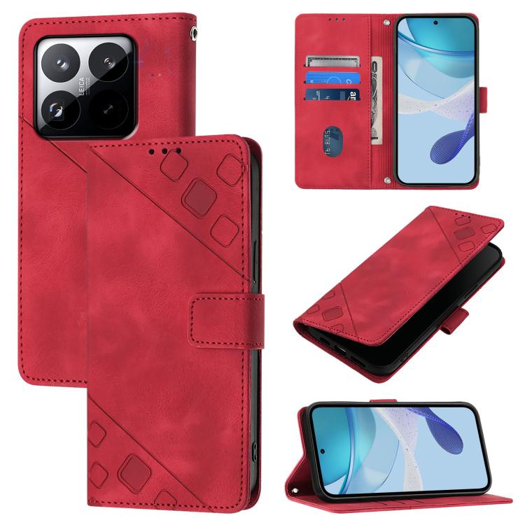 Skin-feel Embossed Leather Phone Case, For Xiaomi 17 Max 5G, For Xiaomi 17T Pro 5G, For Xiaomi Poco M7 4G 169mm, For Xiaomi 15T Pro 5G, For Xiaomi 15T 5G, For Xiaomi Civi 5 Pro 5G, For Xiaomi 15S Pro 5G, For Xiaomi Poco M7 5G / C75 4G